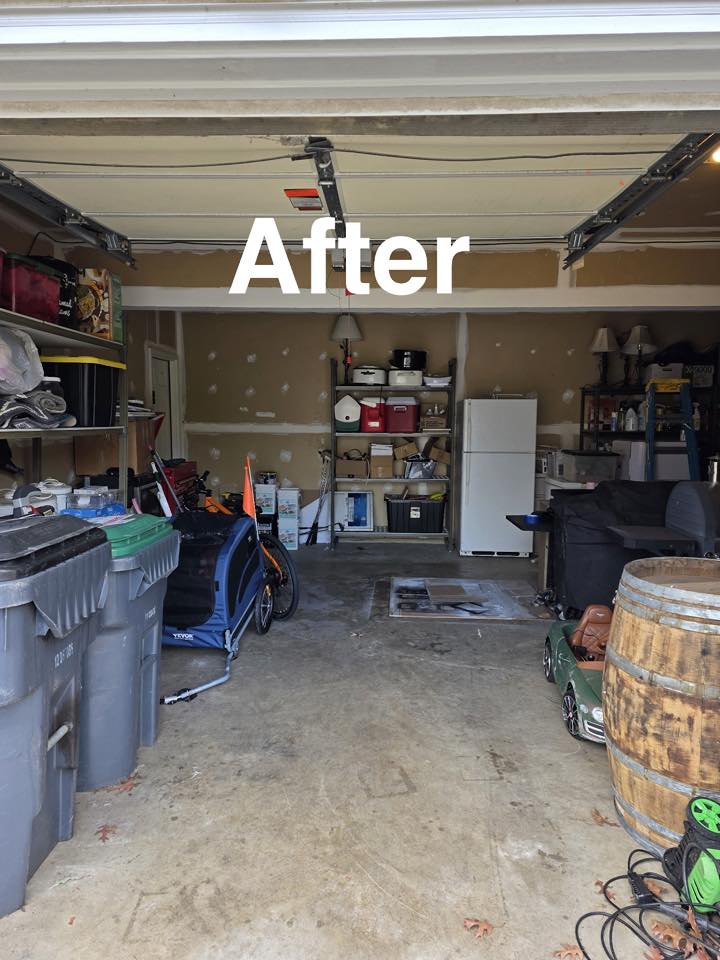 Garage after hauling